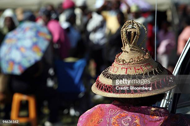 Woman waits in line to cast her ballot in Maseru, Lesotho, on Saturday, Feb. 17, 2007. Voters in the southern African kingdom began queuing at...