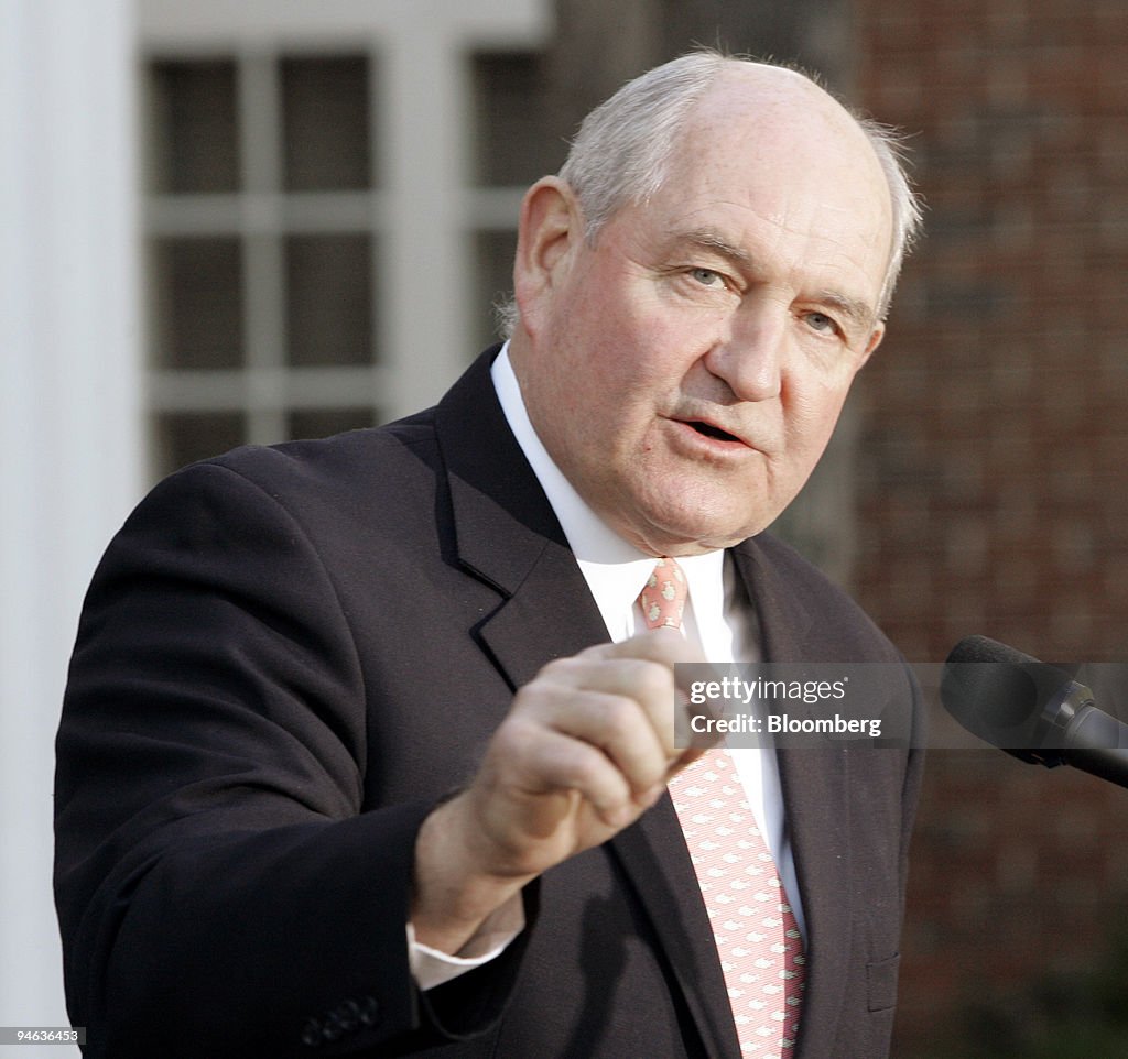 Sonny Perdue, governor of Georgia, speaks during a press con