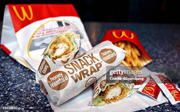 Chicken snack wrap combo meal is seen at a McDonald's restaurant in New York, Friday, June 8, 2007. McDonald's Corp., the world's largest restaurant...