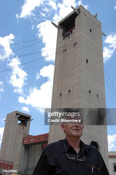 Robbie Lazare, executive in charge of underground mining poses at Anglo Gold Ashanti's Mponeng gold mine near Carltonville, South Africa, Thursday,...