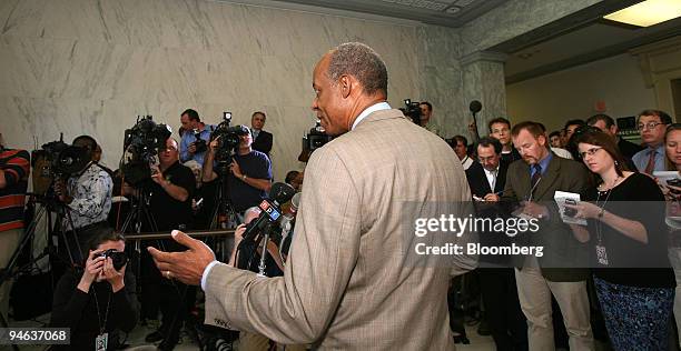 Representative William J Jefferson holds a press conference in the Rayburn House Office Building on May 22, 2006 in Washington, D.C. Jefferson said...