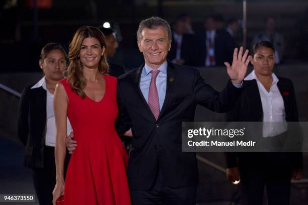 Mauricio Macri President of Argentina arrives the inauguration of the VIII Summit of The Americas during Day 1 of the VIII Summit of The Americas on...