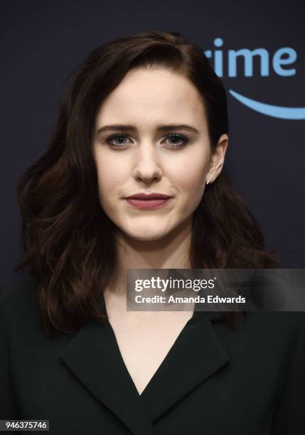 Actress Rachel Brosnahan attends "The Marvelous Mrs. Maisel" Emmy FYC Press Night at the Hollywood Athletic Club on April 14, 2018 in Hollywood,...