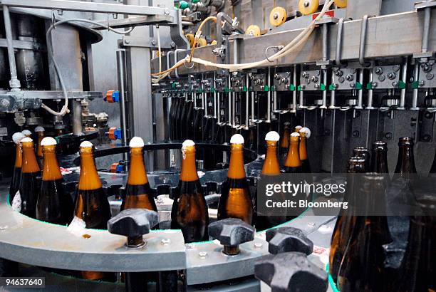 Bottles are filled with beer at a Thai Beverage Plc Chang brewery in Kamphaeng Phet, north of Bangkok on Monday, May 22, 2006.