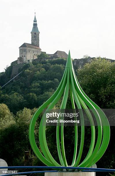 Guessing Castle rises above the city symbol of Gussing, Austria, on Wednesday, Aug. 22, 2007. For decades, the Austrian town of Gussing was a...