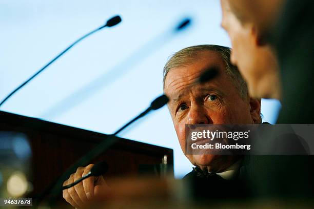 Investor Jim Rogers moderates a panel during the Committee of 100's Sixteenth Annual Meeting in New York, Friday, April 20, 2007.