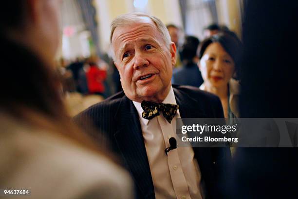 Investor Jim Rogers speaks to attendees of the Committee of 100's Sixteenth Annual Meeting following a panel in New York, Friday, April 20, 2007....