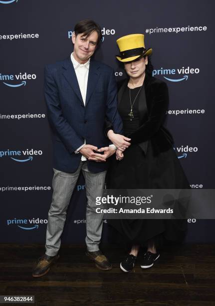 Executive producer Daniel Palladino and writer Amy Sherman-Palladino attend "The Marvelous Mrs. Maisel" Emmy FYC Press Night at the Hollywood...