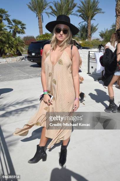 Veronica Dunne parties with Dream Hotels at Republic Records and Dream Hotels present The Estate at Zenyara on April 14, 2018 in Coachella,...
