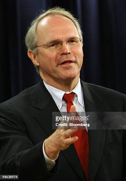 Christopher Hill, Assistant Secretary for East Asian and Pacific Affairs, speaks Wednesday, December 13, 2006 at The State Department in Washington,...