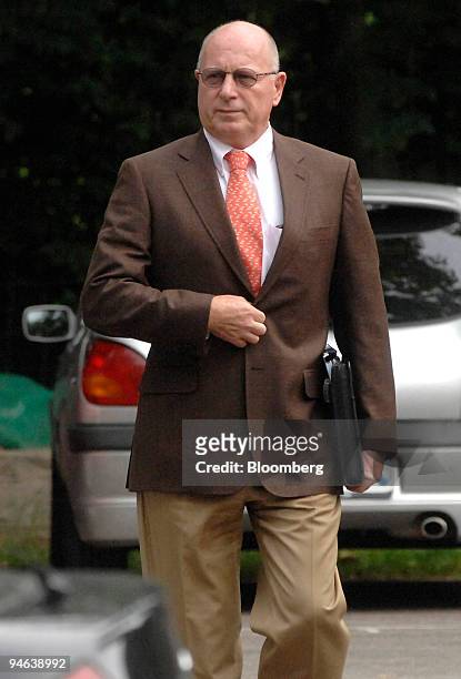 Thomas Schmidheiny, Swiss billionaire and former member of Swissair board, arrives at the Swissair trial in Buelach, Switzerland, Thursday, June 7,...