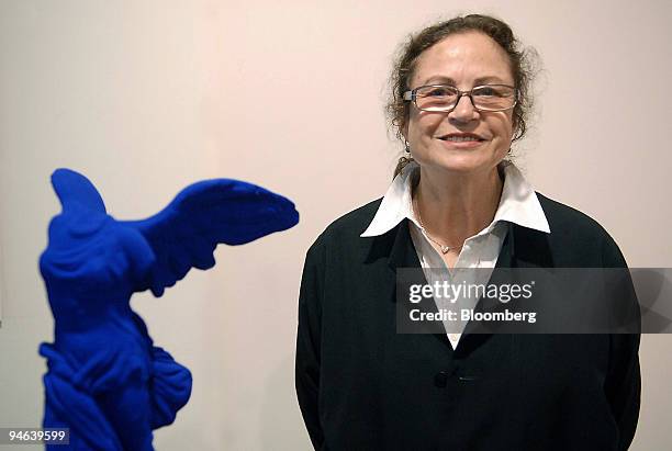 Rotraut Klein-Moquay, former wife of Yves Klein, poses at the Yves Klein Archives in Paris, France, Thursday, October 5, 2006. It was the January...