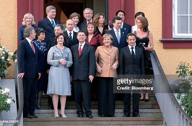 Leaders from the Group of Eight, or G-8, pose prior to the G-8 dinner at Gut Hohen Luckow near Bad Doberan, Germany, Wednesday, June 6, 2007. From...