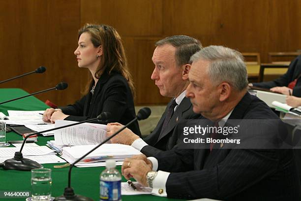 Nicole R. Nason, administrator, National Highway Traffic Safety Administration of the Transportation Department, left, John H. Hill, administrator,...