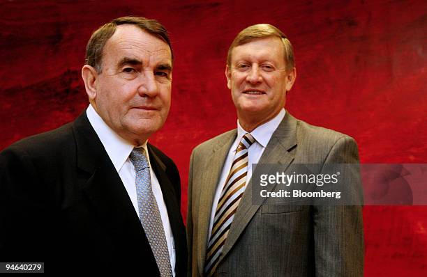 Paul Skinner, chairman of Rio Tinto Group, left, and Chief Executive Officer Leigh Clifford pose in London, U.K., Thursday, August 3, 2006. Rio Tinto...