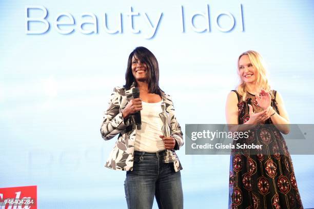 Waris Dirie and editor in chief Anne Meyer-Minnemann during the Gala Spa Awards at Brenners Park-Hotel & Spa on April 14, 2018 in Baden-Baden,...