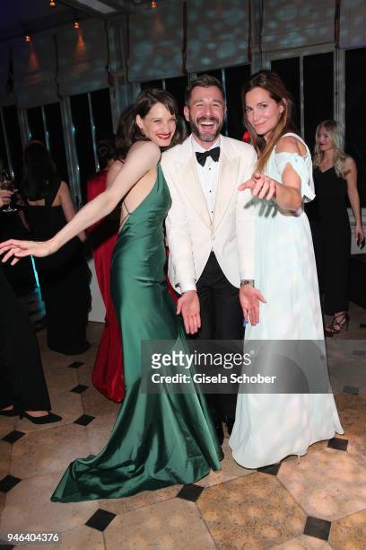 Annique Delphine, Jochen Schropp and Alexandra Kamp dance during the Gala Spa Awards at Brenners Park-Hotel & Spa on April 14, 2018 in Baden-Baden,...