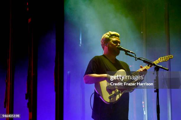 Joe Newman of Alt-J performs onstage during 2018 Coachella Valley Music And Arts Festival Weekend 1 at the Empire Polo Field on April 14, 2018 in...