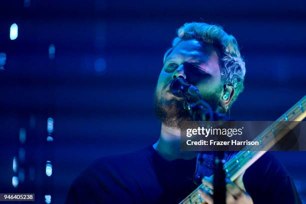 Joe Newman of Alt-J performs onstage during 2018 Coachella Valley Music And Arts Festival Weekend 1 at the Empire Polo Field on April 14, 2018 in...