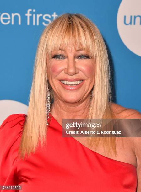 Suzanne Somers attends the 7th Biennial UNICEF Ball at the Beverly Wilshire Four Seasons Hotel on April 14, 2018 in Beverly Hills, California.