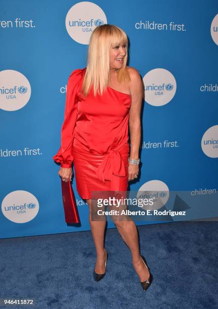 Suzanne Somers attends the 7th Biennial UNICEF Ball at the Beverly Wilshire Four Seasons Hotel on April 14, 2018 in Beverly Hills, California.