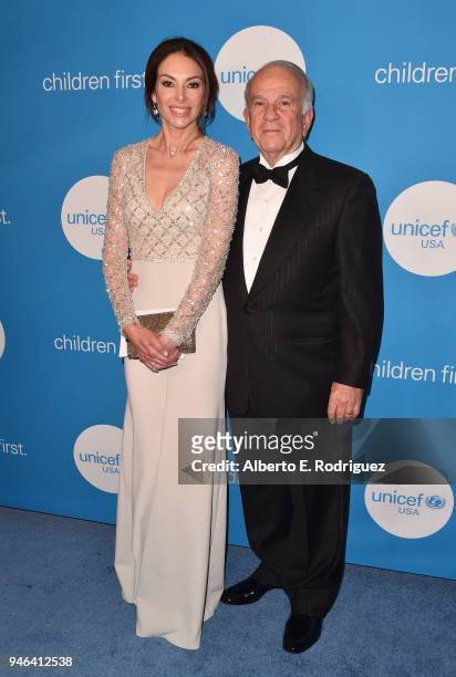 Alia Tutor and Ron Tutor attend the 7th Biennial UNICEF Ball at the Beverly Wilshire Four Seasons Hotel on April 14, 2018 in Beverly Hills,...