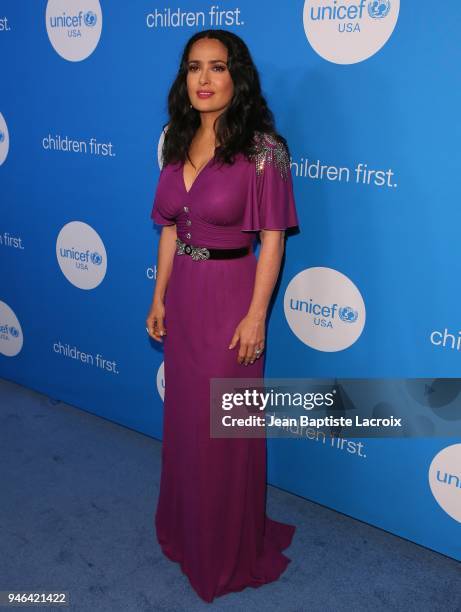 Salma Hayek Pinault attends the 7th Biennial UNICEF Ball at the Beverly Wilshire Four Seasons Hotel on April 14, 2018 in Beverly Hills, California.