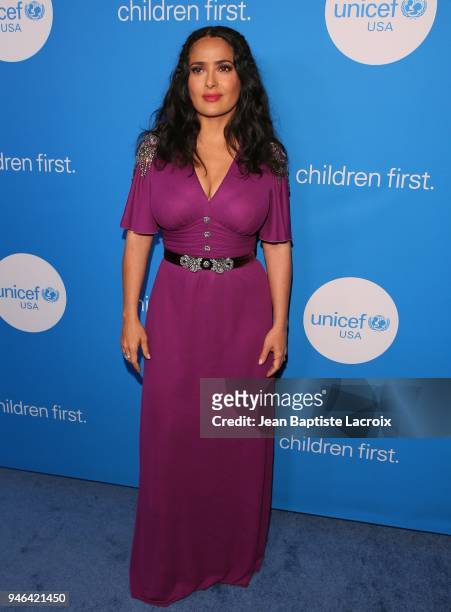 Salma Hayek Pinault attends the 7th Biennial UNICEF Ball at the Beverly Wilshire Four Seasons Hotel on April 14, 2018 in Beverly Hills, California.