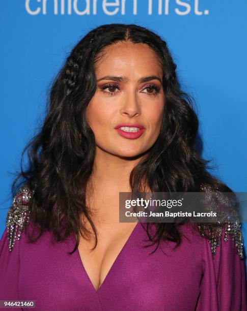 Salma Hayek Pinault attends the 7th Biennial UNICEF Ball at the Beverly Wilshire Four Seasons Hotel on April 14, 2018 in Beverly Hills, California.