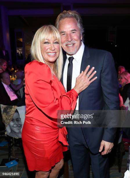 Suzanne Somers and Don Johnson attend the 7th Biennial UNICEF Ball on April 14, 2018 in Beverly Hills, California.