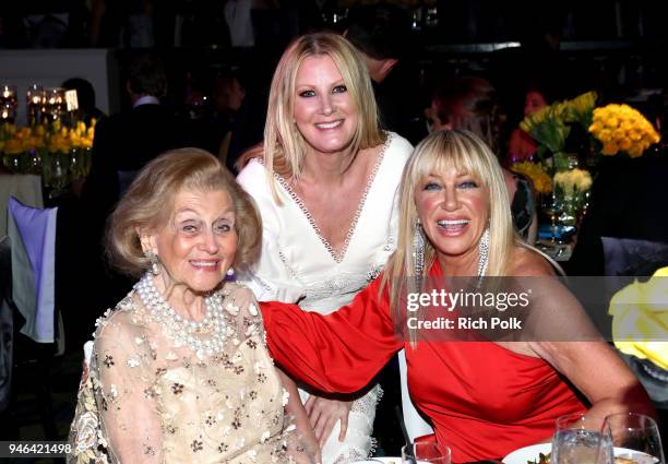 Committee Member Barbara Davis, UNICEF USA LA Board of Directors Sandra Lee, and Suzanne Somers attend the 7th Biennial UNICEF Ball on April 14, 2018...