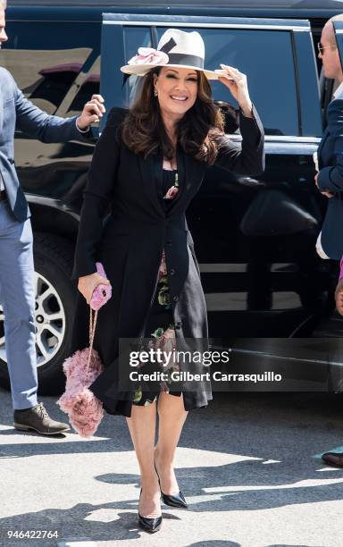 Personality Lisa Vanderpump arrives for her bottle signing of Vanderpump Rose at the Fine Wine & Good Spirits Premium Collection store on April 14,...