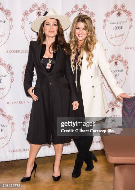 Personality Lisa Vanderpump and daughter Pandora Vanderpump Sabo pose during the bottle signing of Vanderpump Rose at the Fine Wine & Good Spirits...