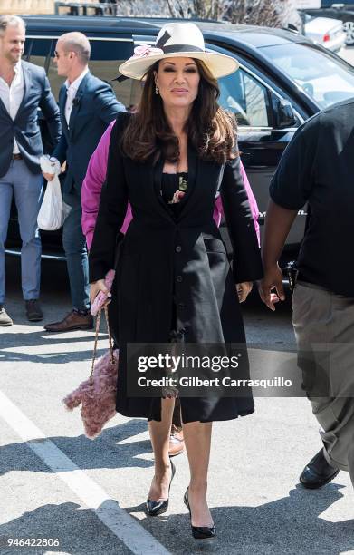 Personality Lisa Vanderpump arrives for her bottle signing of Vanderpump Rose at the Fine Wine & Good Spirits Premium Collection store on April 14,...