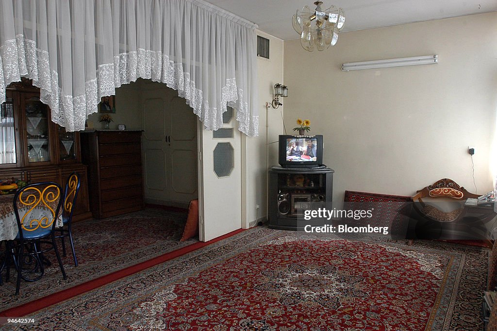 The interior of a typical Iranian home is seen in Tehran, Iran, on ...