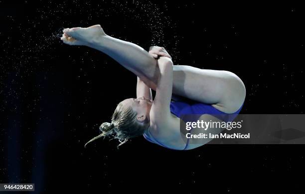 Julia Vincent of South Africa is seen competing in the Women's 3m Springboard final during Diving on day 10 of the Gold Coast 2018 Commonwealth Games...