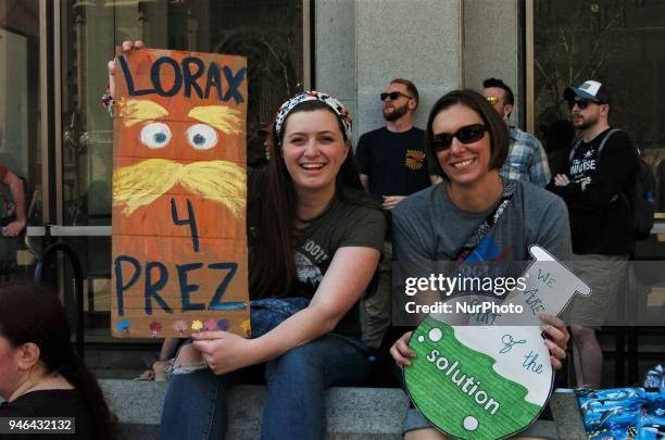 Hundreds of protesters gathered for a rally in Thomas Paine Plaza in downtown Philadelphia in support of science, even as science deniers populate...