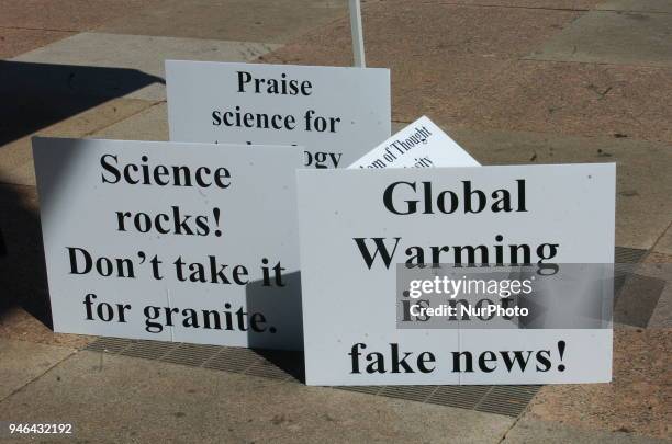 Hundreds of protesters gathered for a rally in Thomas Paine Plaza in downtown Philadelphia in support of science, even as science deniers populate...