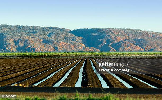 Water irrigation system is pictured in Kununurra, Western Australia, on Monday, June 4, 2007. Meaning "big water" in the local Aboriginal language,...