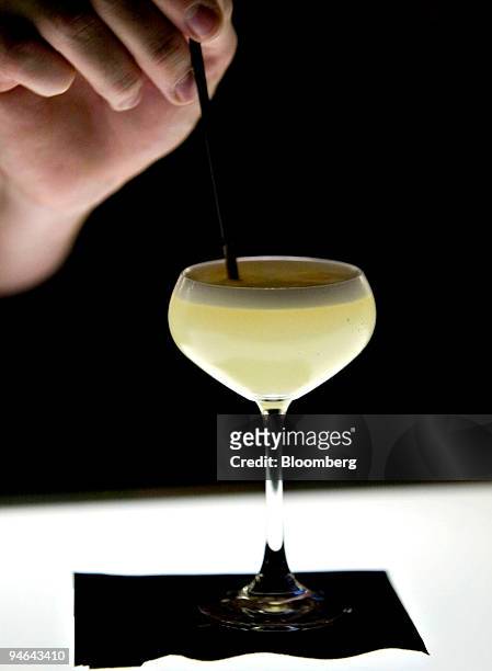 Mixed drink called "Pisco Sour" is served at PDT lounge, a bar located at 113 St. Marks Place in New York, Monday, June 4, 2007. PDT is a new,...