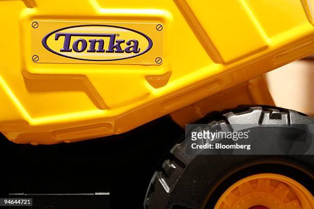 Tonka truck sits on display in the Hasbro showroom during the International Toy Fair, Monday, Feb. 12, 2007 in New York.