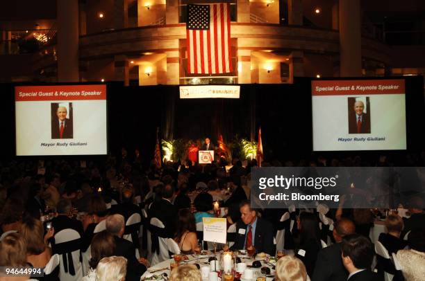 Former New York City Mayor Rudy Giuliani gives the keynote address at the Republican Party of Broward County Lincoln Day Gala in Dania Beach,...