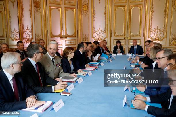 Head of the Directorate-General for External Security French intelligence agency Bernard Emie, Secretary General of French government Marc Guillaume,...
