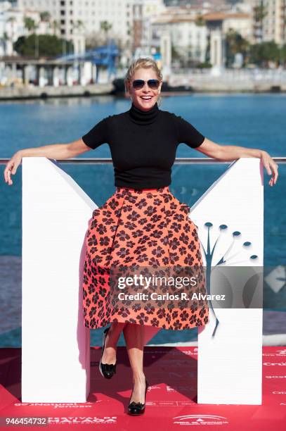 Actress Belen Rueda attends 'No Dormiras' photocall during 21th Malaga Film Festival on April 15, 2018 in Malaga, Spain.