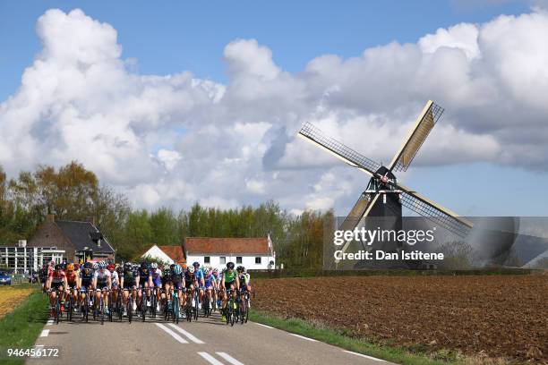 Landscape / Peloton / Windmill / during the 5th Amstel Gold Race 2018 a 116,9km women's race from Maastricht to Berg En Terblijt on April 15, 2018 in...