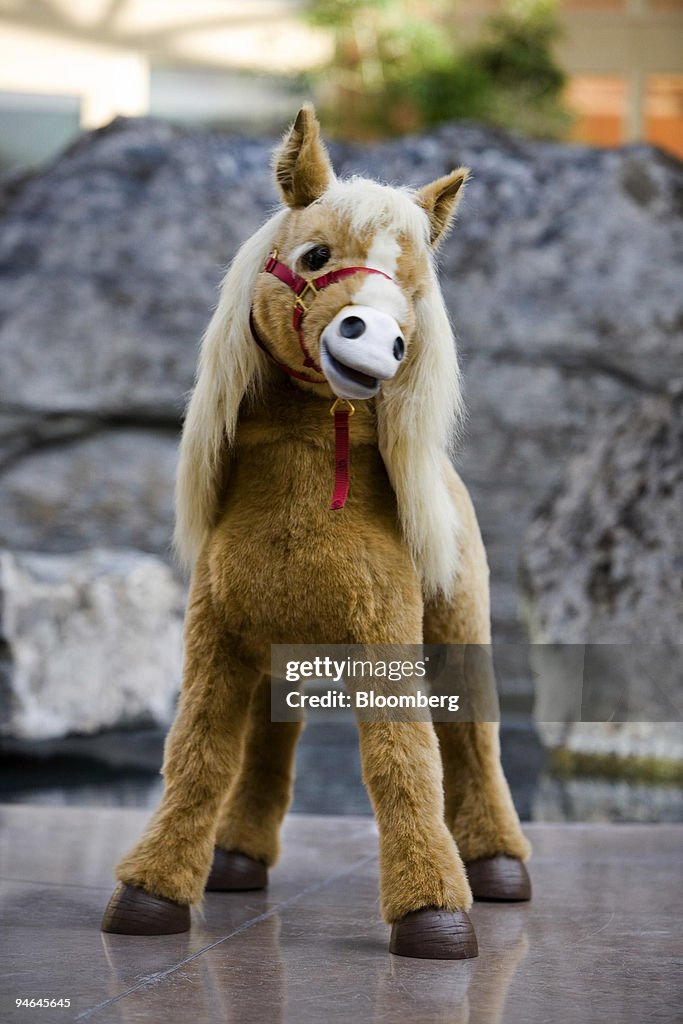 Hasbro's Butterscotch pony is arranged in this photograph ta
