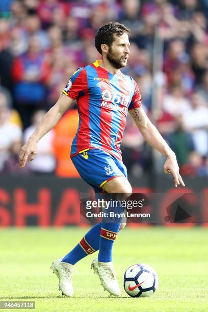 Yohan Cabaye of Crystal Palace in action during the Premier League match between Crystal Palace and Brighton and Hove Albion at Selhurst Park on...