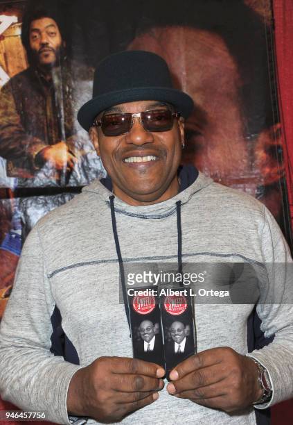 Actor Ken Foree signs autographs on Day 1 of Monsterpalooza held at Pasadena Convention Center on April 14, 2018 in Pasadena, California.