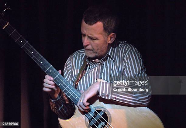 Ronan Guilfoyle acoustic bass player plays at JJ Smith's in Dublin, Ireland, Sunday, October 1, 2006. Jazz can be defined as a combination of...