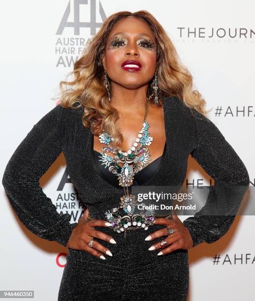 Ultranate attends the 2018 Australian Hair Fashion Awards at Luna Park on April 15, 2018 in Sydney, Australia.